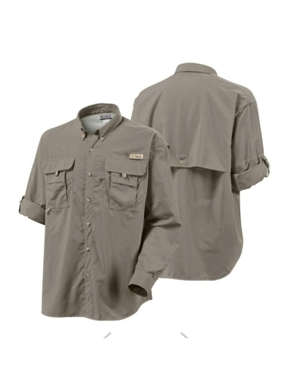 Columbia PFG Mens XL Fishing Shirt Beige Bahama II LS Vented Gear Outdoor